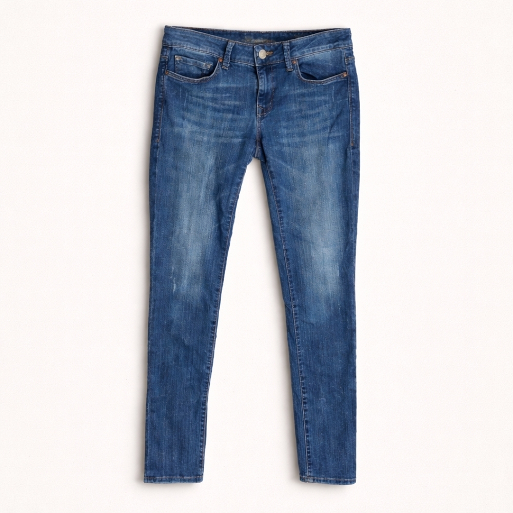 Mavi Jeans Women's Emma Slim Boyfriend Distressed Blue Stretch Denim 26x32